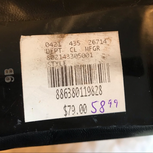 Lauren Ralph Lauren black open toe leather heels 9 - Picture 13 of 16